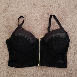 Love Culture Black Cropped Bustier | Size M